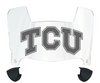 TCU Horned Frogs Mini Football Helmet Visor Shield w/ Clips - PICK VISOR & LOGO COLOR