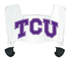 TCU Horned Frogs Mini Football Helmet Visor Shield w/ Clips - PICK VISOR & LOGO COLOR