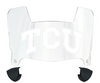 TCU Horned Frogs Mini Football Helmet Visor Shield w/ Clips - PICK VISOR & LOGO COLOR