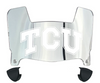 TCU Horned Frogs Mini Football Helmet Visor Shield w/ Clips - PICK VISOR & LOGO COLOR