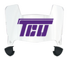 TCU Horned Frogs Mini Football Helmet Visor Shield w/ Clips - PICK VISOR & LOGO COLOR