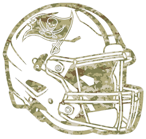 Tampa Bay Buccaneers Football Helmet Salute to Service Camouflage Camo Vinyl Decal PICK SIZE