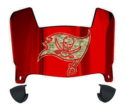 Tampa Bay Buccaneers Limited Edition Mini Football Helmet Visor Shield w/ Clips - PICK VISOR & LOGO COLOR
