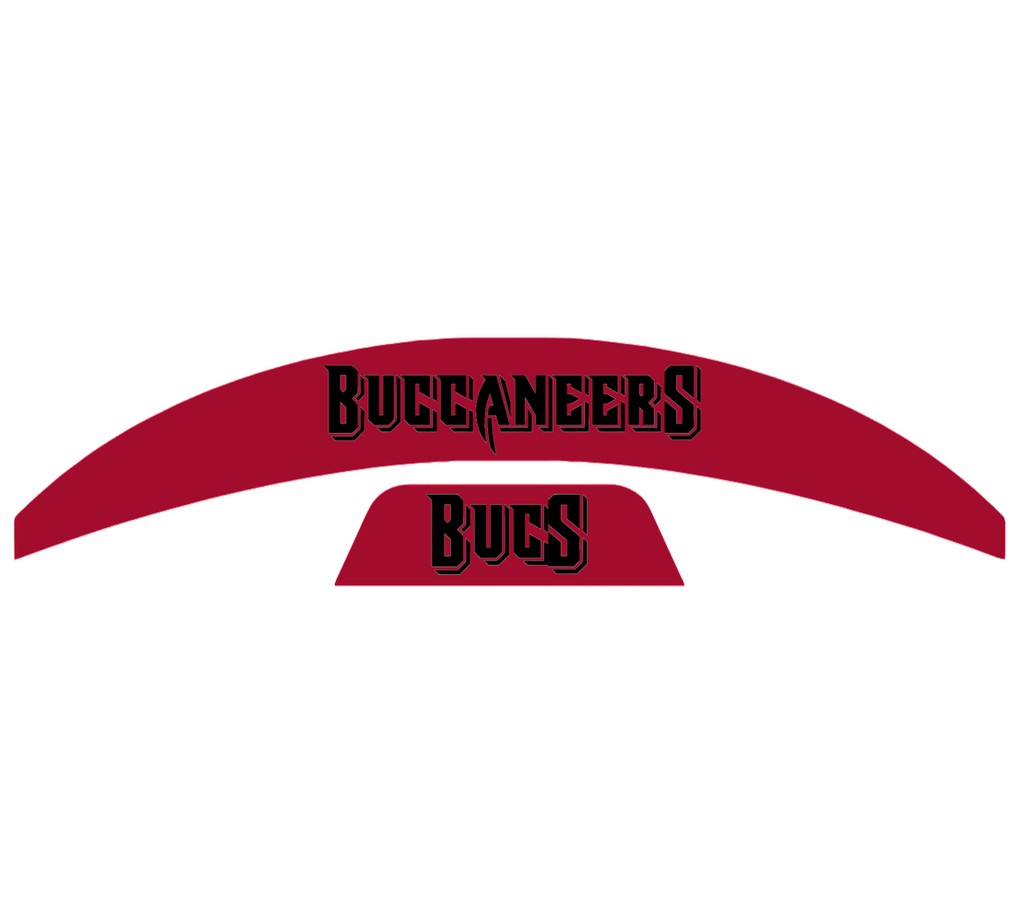 Tampa Bay Buccaneers MIDI Mid Size SpeedFlex Football Helmet Front & Back Bumper Decal Set - Pick Color
