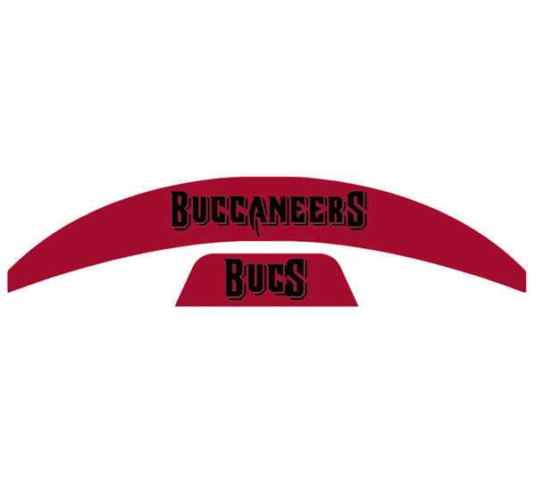 Tampa Bay Buccaneers MIDI Mid Size SpeedFlex Football Helmet Front & Back Bumper Decal Set - Pick Color