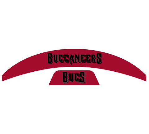 Tampa Bay Buccaneers MIDI Mid Size SpeedFlex Football Helmet Front & Back Bumper Decal Set - Pick Color