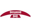 Tampa Bay Buccaneers MIDI Mid Size SpeedFlex Football Helmet Front & Back Bumper Decal Set - Pick Color