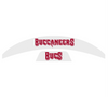 Tampa Bay Buccaneers MIDI Mid Size SpeedFlex Football Helmet Front & Back Bumper Decal Set - Pick Color