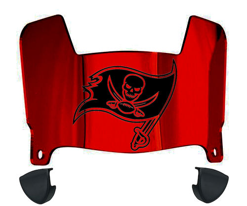 Tampa Bay Buccaneers Mini Football Helmet Visor Shield w/ Clips - PICK VISOR & LOGO COLOR