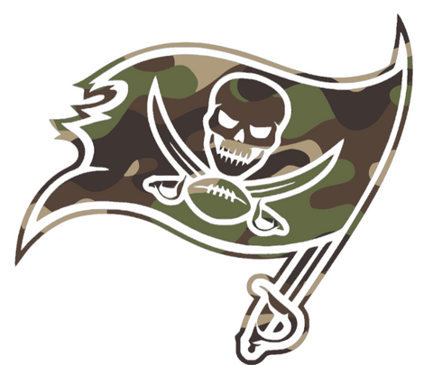 Tampa Bay Buccaneers Woodland Camo Camouflage Team Logo Premium DieCut Vinyl Decal PICK SIZE