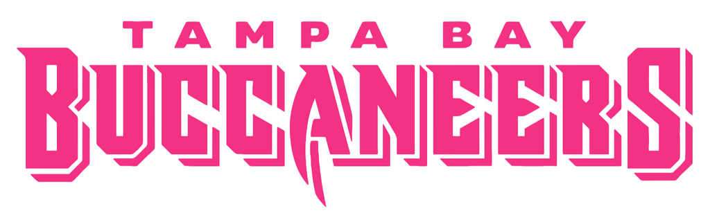 Tampa Bay Buccaneers Hot Pink Team Name Logo Premium DieCut Vinyl Decal PICK SIZE