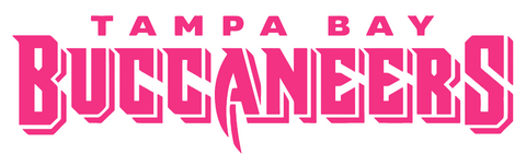 Tampa Bay Buccaneers Hot Pink Team Name Logo Premium DieCut Vinyl Decal PICK SIZE