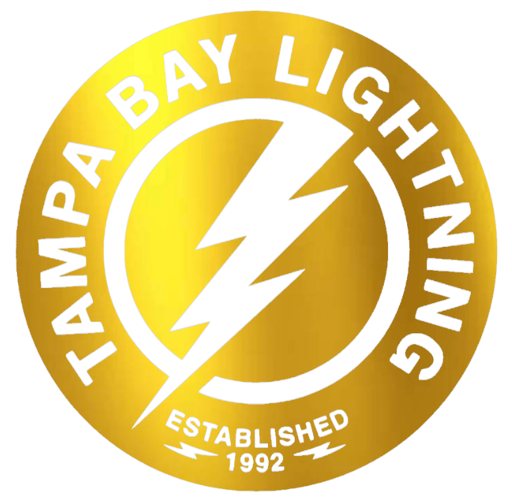 Tampa Bay Lightning GOLD CHROME MIRROR Alternate Logo Premium DieCut Vinyl Decal PICK SIZE