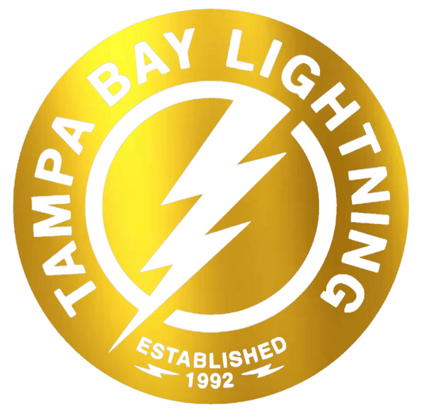 Tampa Bay Lightning GOLD CHROME MIRROR Alternate Logo Premium DieCut Vinyl Decal PICK SIZE