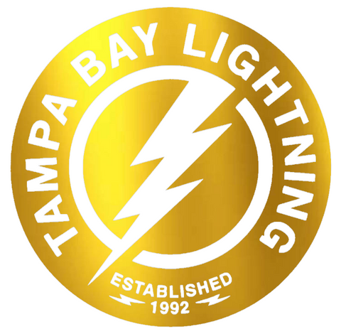 Tampa Bay Lightning GOLD CHROME MIRROR Alternate Logo Premium DieCut Vinyl Decal PICK SIZE