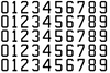 Tampa Bay Lighning Helmet Jersey Style Vinyl Number Decal Sheet Set of 50 #0-9 - Pick Color & Size