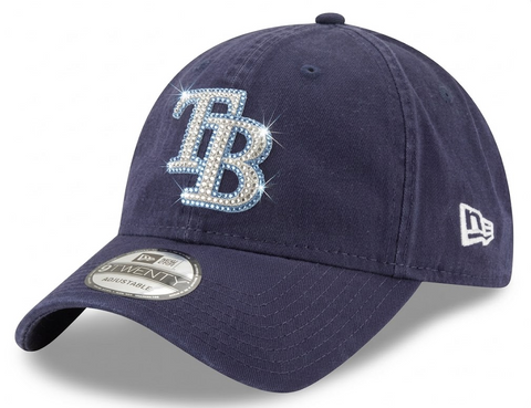 Tampa Bay Rays Swarovski Crystal Bling Womens New Era Adjustable Hat
