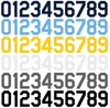 Tampa Bay Rays Baseball Helmet Jersey Style Vinyl Number Decal Sheet Set of 50 #0-9 - Pick Color & Size