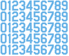 Tampa Bay Rays Baseball Helmet Jersey Style Vinyl Number Decal Sheet Set of 50 #0-9 - Pick Color & Size