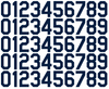 Tampa Bay Rays Baseball Helmet Jersey Style Vinyl Number Decal Sheet Set of 50 #0-9 - Pick Color & Size