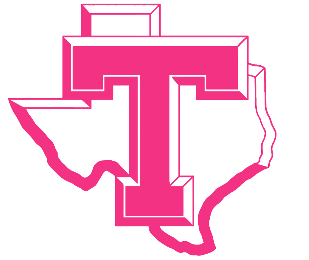 Tarleton Texans HOT PINK Team Logo Premium DieCut Vinyl Decal PICK SIZE