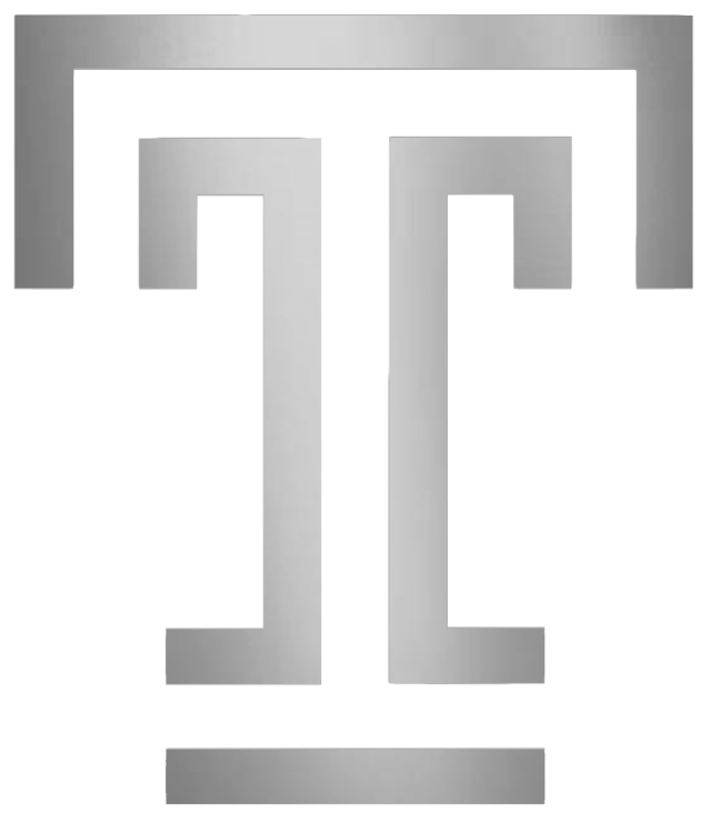 Temple Owls SILVER CHROME MIRROR Team Logo Premium DieCut Vinyl Decal PICK SIZE