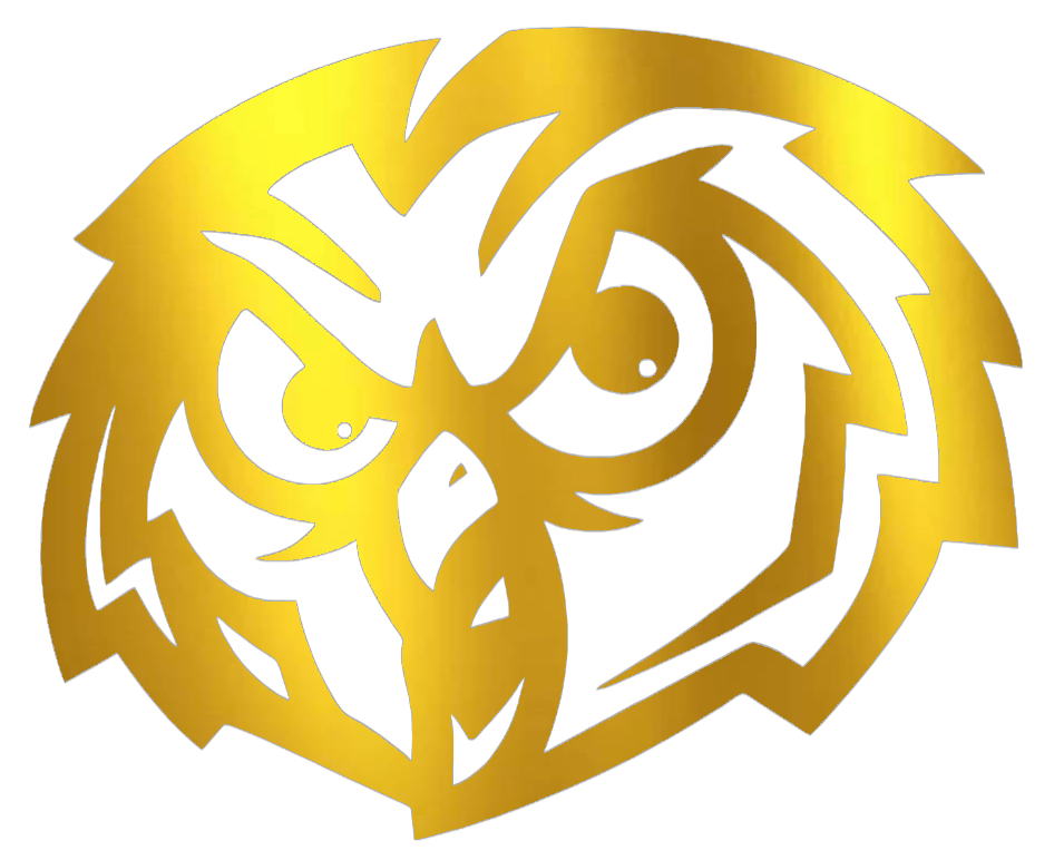 Temple Owls GOLD CHROME MIRROR Retro Throwback Logo Premium DieCut Vinyl Decal PICK SIZE
