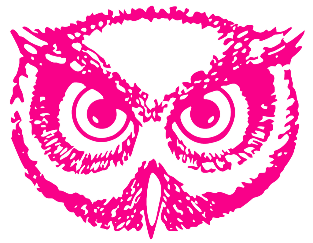 Temple Owls Hot Pink Retro Throwback Logo Premium DieCut Vinyl Decal PICK SIZE