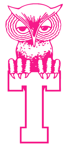 Temple Owls Hot Pink Retro Throwback Logo Premium DieCut Vinyl Decal PICK SIZE