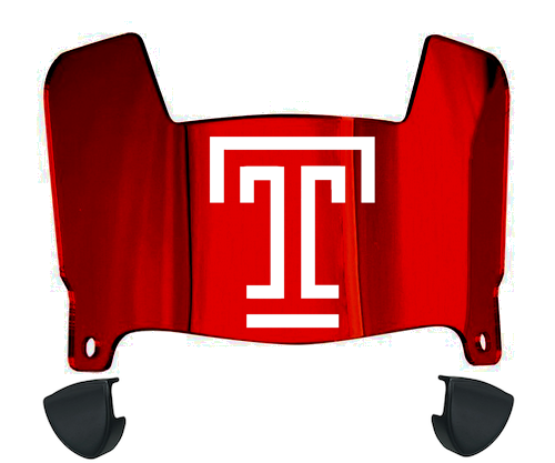 Temple Owls Mini Football Helmet Visor Shield w/ Clips - PICK VISOR & LOGO COLOR
