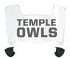 Temple Owls Mini Football Helmet Visor Shield w/ Clips - PICK VISOR & LOGO COLOR