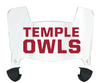 Temple Owls Mini Football Helmet Visor Shield w/ Clips - PICK VISOR & LOGO COLOR