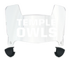 Temple Owls Mini Football Helmet Visor Shield w/ Clips - PICK VISOR & LOGO COLOR