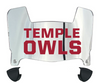 Temple Owls Mini Football Helmet Visor Shield w/ Clips - PICK VISOR & LOGO COLOR