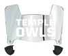 Temple Owls Mini Football Helmet Visor Shield w/ Clips - PICK VISOR & LOGO COLOR