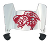 Temple Owls Mini Football Helmet Visor Shield w/ Clips - PICK VISOR & LOGO COLOR