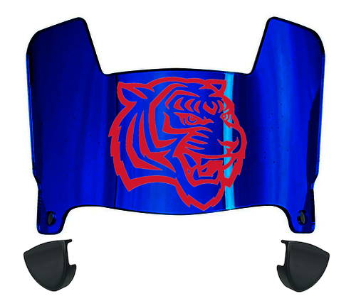 Tennessee State Tigers Mini Football Helmet Visor Shield w/ Clips - PICK VISOR & LOGO COLOR
