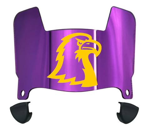 Tennessee Tech Golden Eagles Mini Football Helmet Visor Shield w/ Clips - PICK VISOR & LOGO COLOR