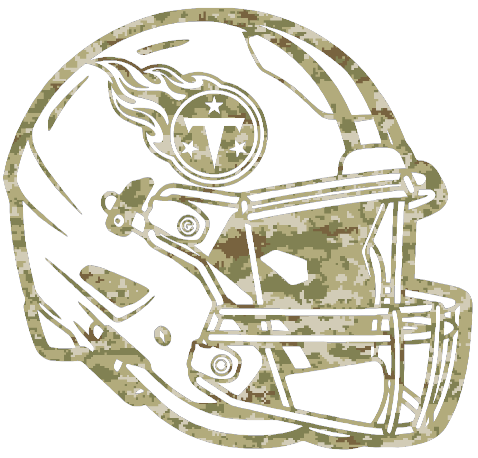 Tennessee Titans Football Helmet Salute to Service Camouflage Camo Vinyl Decal PICK SIZE