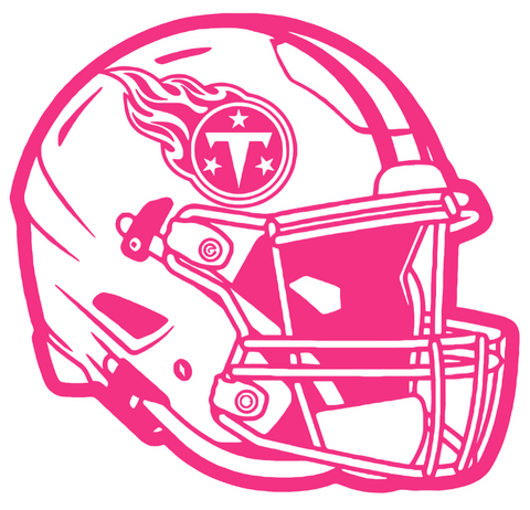 Tennessee Titans HOT PINK Football Helmet Premium DieCut Vinyl Decal PICK SIZE