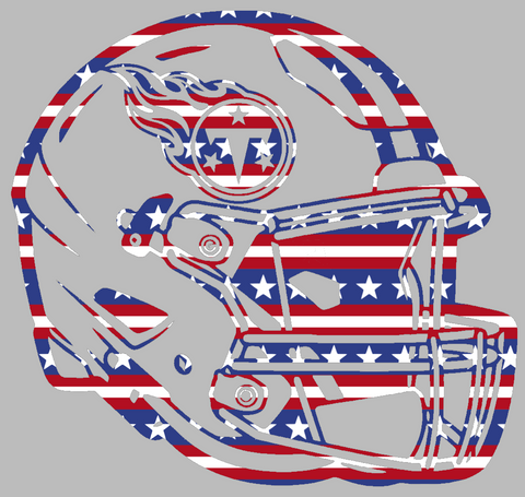 Tennessee Titans Football Helmet Stars & Stripes USA American Flag Vinyl Decal PICK SIZE