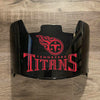 Tennessee Titans Full Size Football Helmet Visor Shield Black Dark Tint w/ Clips - PICK LOGO COLOR