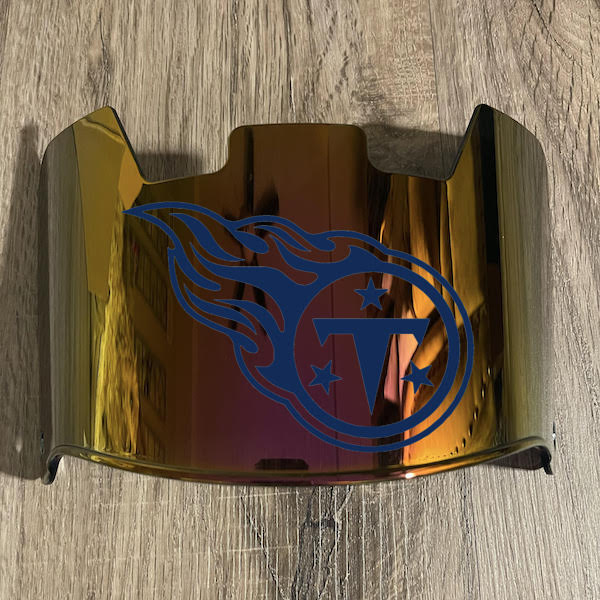 Tennessee Titans Full Size Football Helmet Visor Shield Red Iridium Mirror w/ Clips - PICK LOGO COLOR