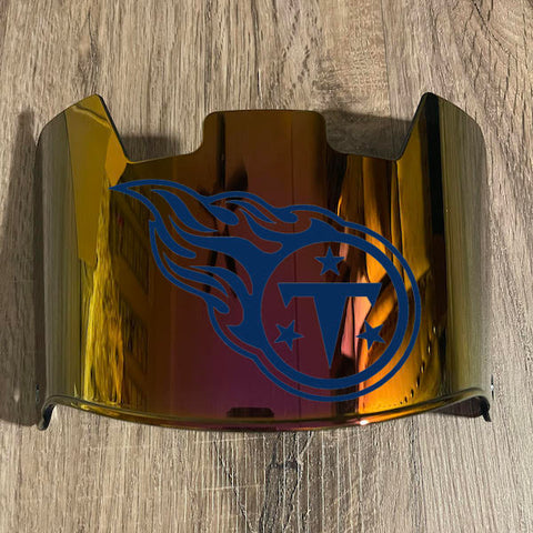 Tennessee Titans Full Size Football Helmet Visor Shield Red Iridium Mirror w/ Clips - PICK LOGO COLOR