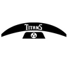 Tennessee Titans MIDI Mid Size SpeedFlex Football Helmet Front & Back Bumper Decal Set - Pick Color
