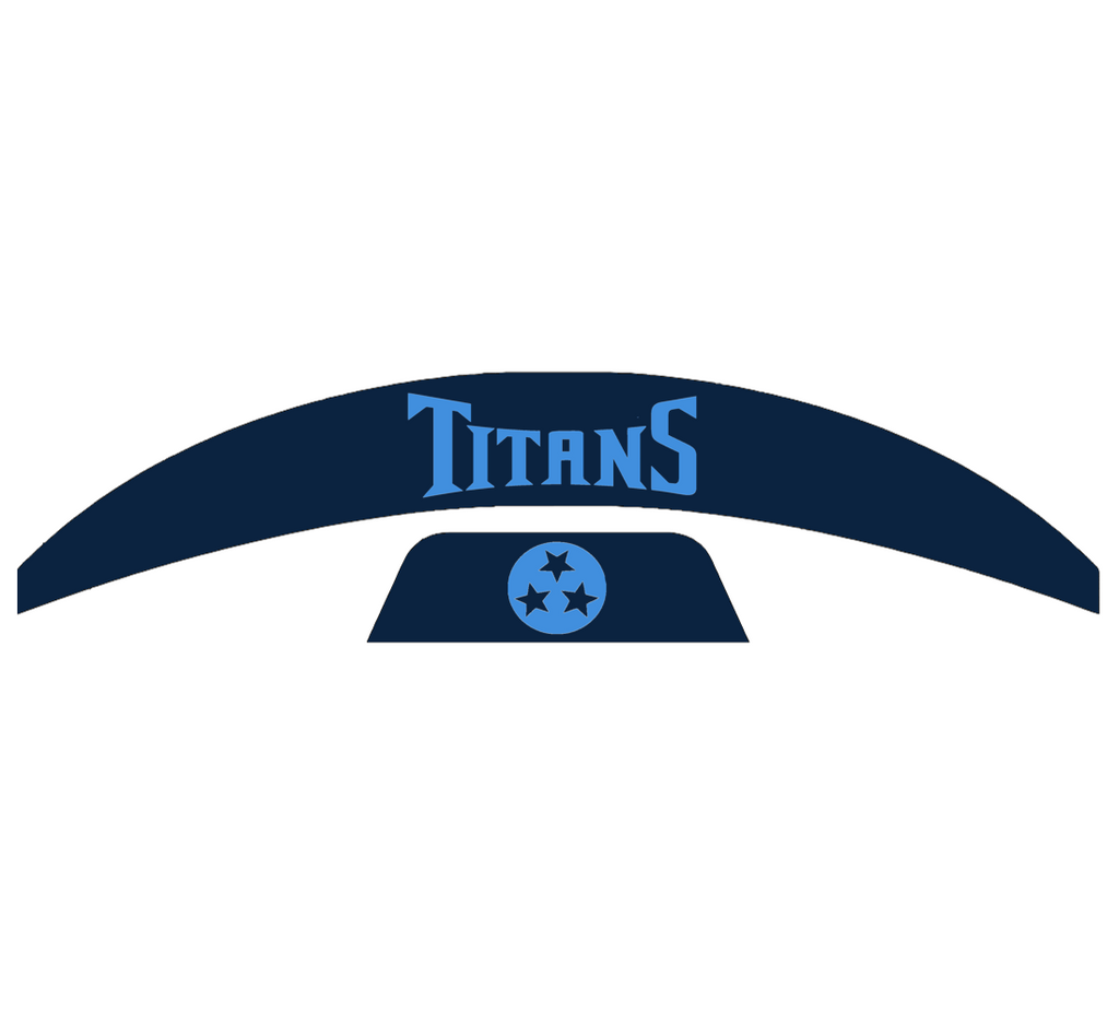 Tennessee Titans MIDI Mid Size SpeedFlex Football Helmet Front & Back Bumper Decal Set - Pick Color