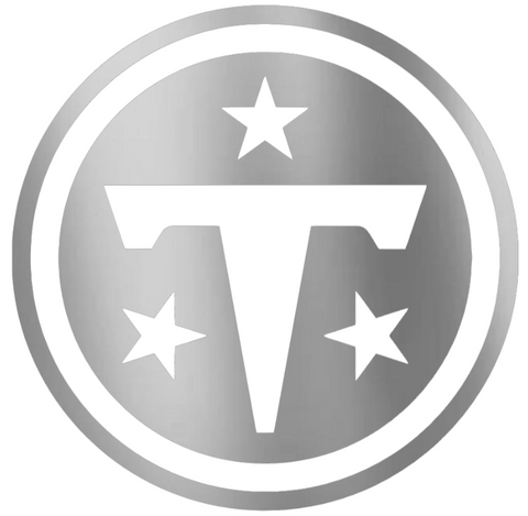 Tennessee Titans SILVER CHROME MIRROR Team Logo Premium DieCut Vinyl Decal PICK SIZE
