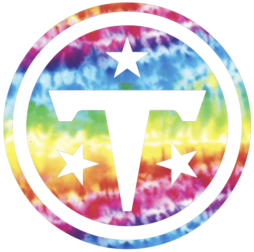Tennessee Titans Crucial Catch Cancer Team Logo Tie Dye Vinyl Decal PICK SIZE