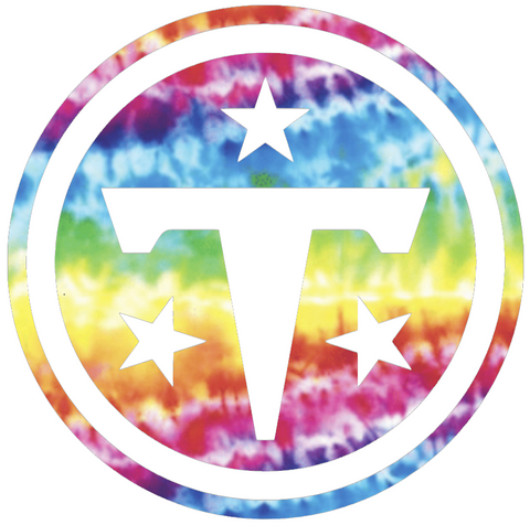 Tennessee Titans Crucial Catch Cancer Team Logo Tie Dye Vinyl Decal PICK SIZE