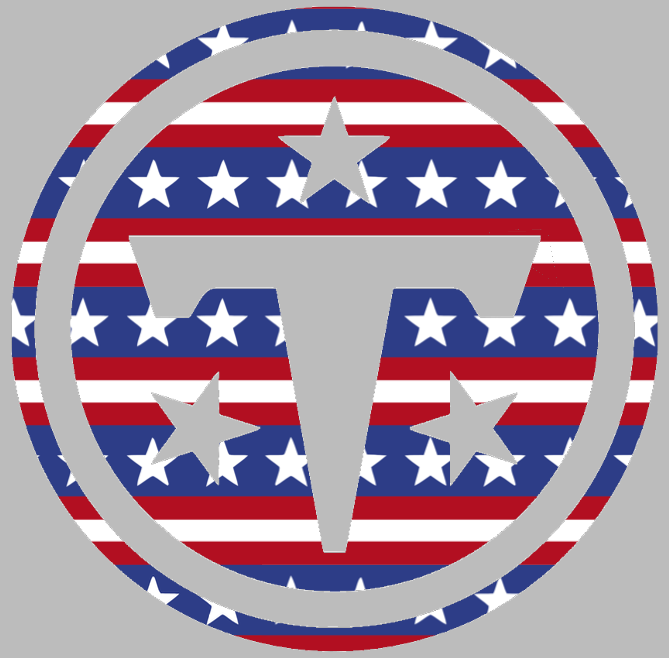Tennessee Titans Stars & Stripes Team Logo USA American Flag Vinyl Decal PICK SIZE